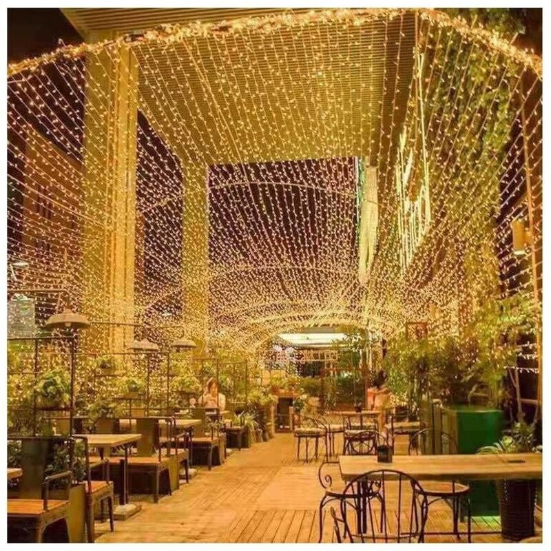 CHOYCLIT Lichterkette 100M 1000 LED Weihnachtsbeleuchtung Innen und Außen 8 Modi Wasserdicht Lichterkette Transparentes ...