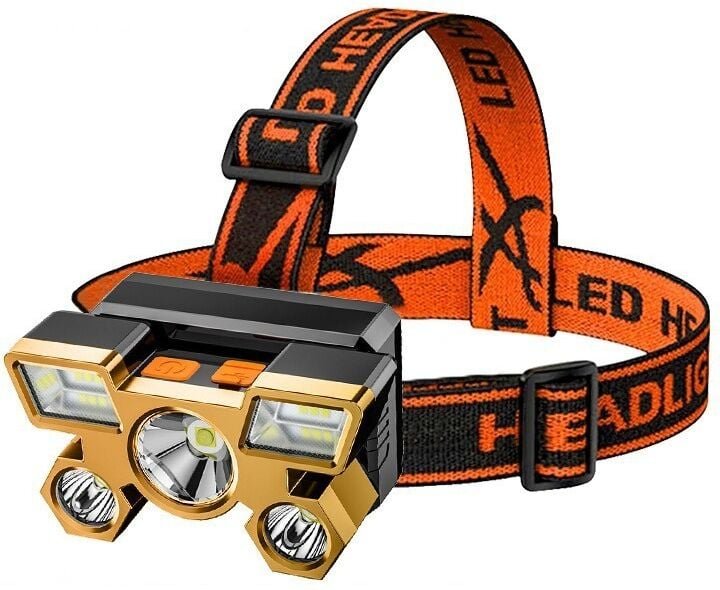 Wiederaufladbare LED-Stirnlampe, 5 Modi, superhell, freihändige Taschenlampe für Camping, Angeln, Radfahren, Wandern, wa...