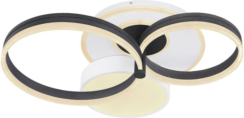 Globo Lighting - Smart Deckenlampe dimmbar Deckenleuchte mit Fernbedienung Designleuchte App Steuerung, schwarz weiß, cc...