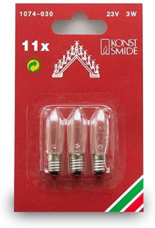 Thumbnail - 1074-030 Top-Kerze 3 St. E10 23 v Klar - Konstsmide