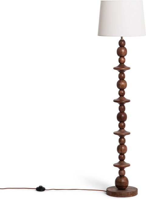 Stehleuchte aus Holz Tanish Weiß