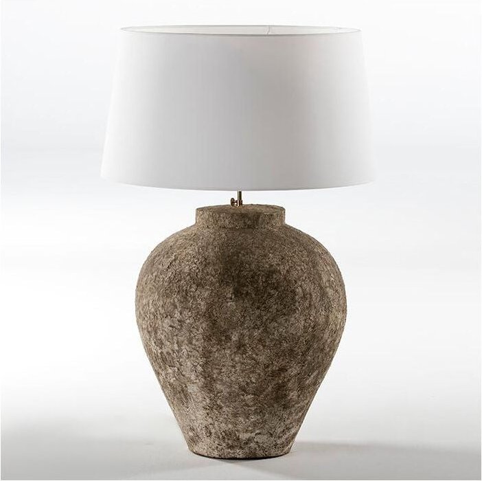 Tischleuchte 45x45x55 ca. Graues Terrakotta ohne Bildschirm