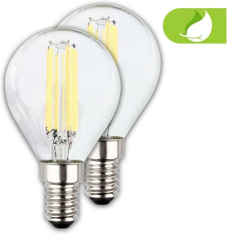 Briloner - 2er Set led Leuchtmittel E14 led Lampe Tropfen Warmweiß Effizienzklasse a