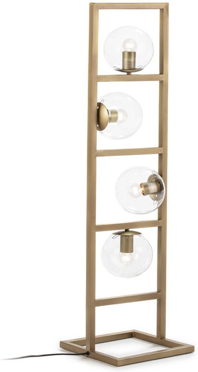 Stehleuchte 29X29X110 Glas/Goldenes Metall