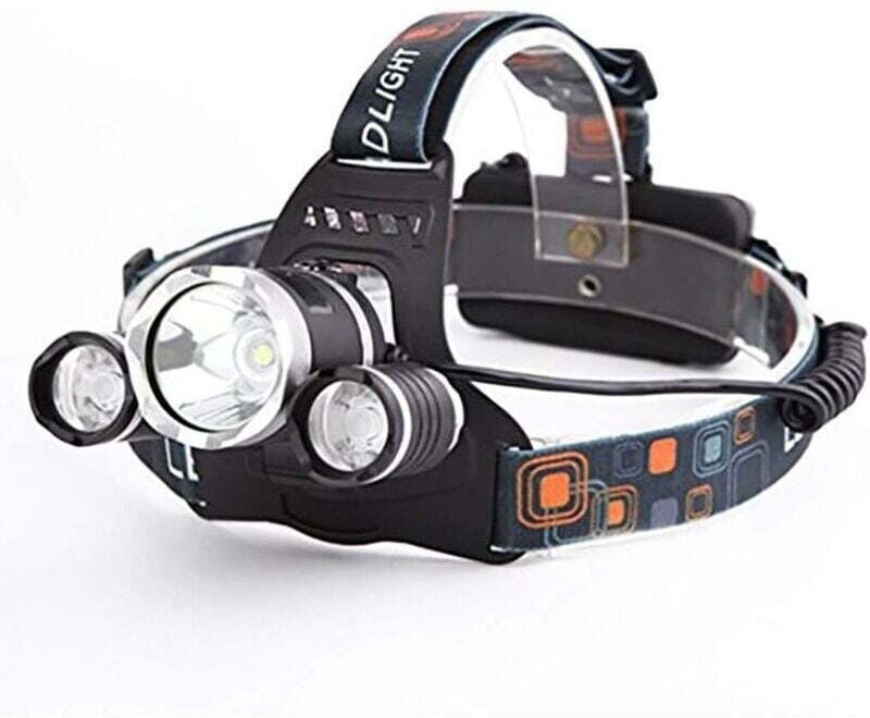 Leistungsstarke LED-Stirnlampe, wiederaufladbare Stirnlampe, verstellbarer Scheinwerfer, 4 Modi, LED-Stirnlampe mit USB-...