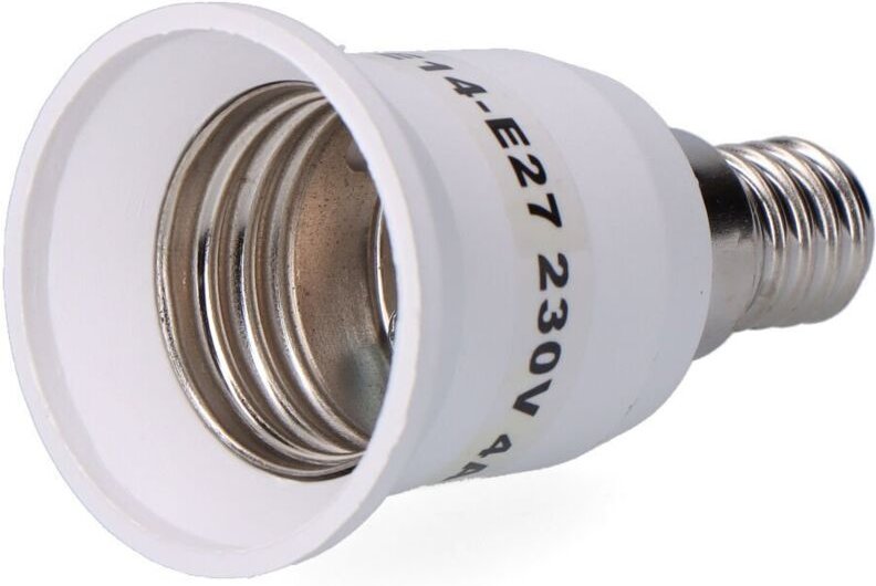 Verstärker E-14 bis E-27 4 bis 230 V, weiß, ø39 x 70 mm (eingeschweißt)