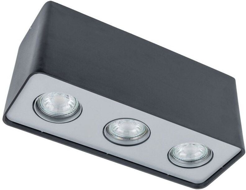 Italux Harris - Moderne oberflächenmontierte schwarze 3-Licht-LED, GU10