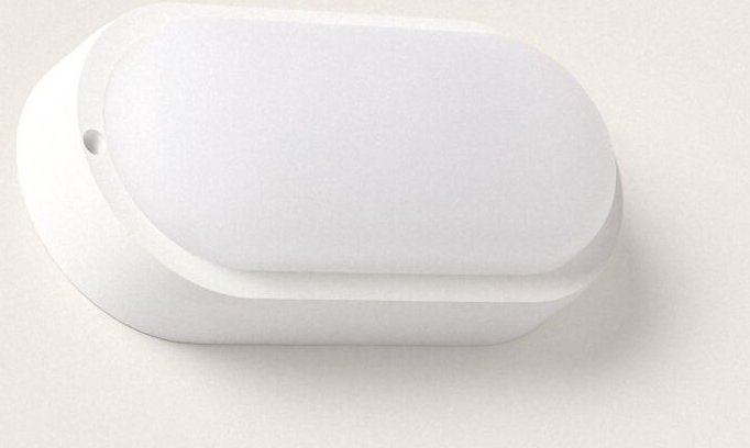 LED-Deckenleuchte 25W Oval für Außen 94x198 mm IP65 mit Bewegungs- und Dämmerungssensor Hublot Weiss 6500K Kaltweiß