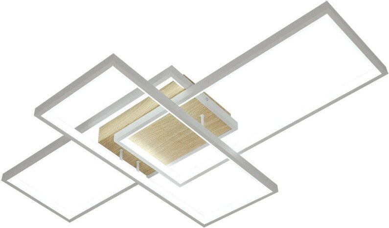LED Deckenleuchte 134W 14740lm 3000-6500K 79cm Weiß/Buche Dimmbar Madaleta Serie