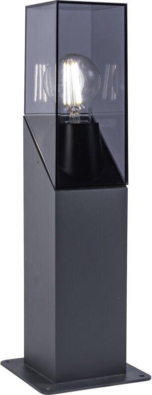 Forlight - Baliza Exterior IP54 led 15W Gris Urbano E27 para Jardín, Camino, Entrada