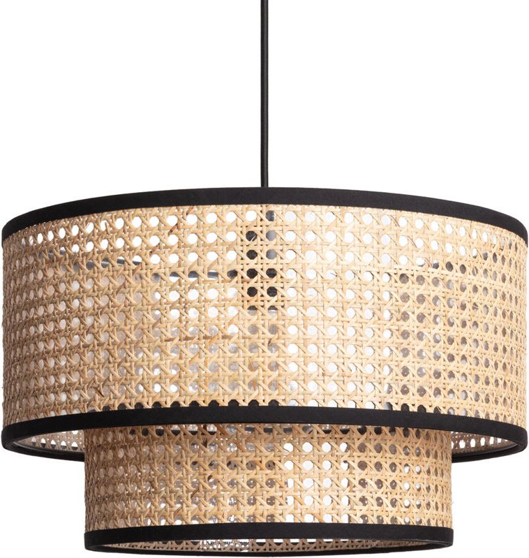 Efectoled - Pendelleuchte Rattan Huela Doppio Natürlich