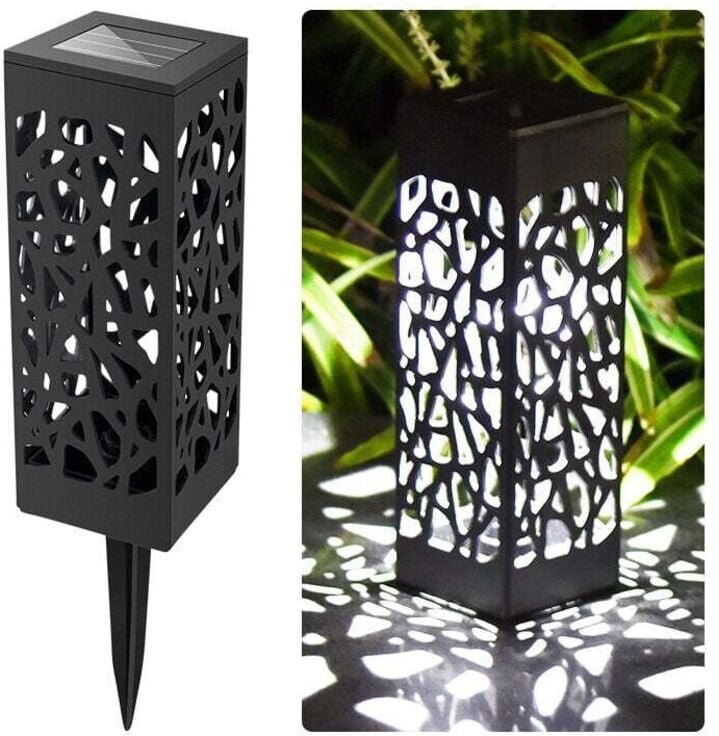 10 Solarleuchten für den Außenbereich, quadratischer Lichtsensor, wasserdichte Gartenleuchten für den Außenbereich