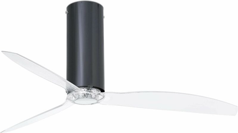 Faro Tube Medium Deckenventilator mit / ohne Light Clear, Black Gloss