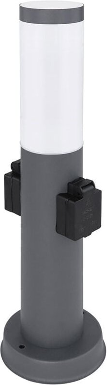 Außen Steh Lampe Garten Beleuchtung Steckdosen Edelstahl Sockel Strahler Stand Leuchte Globo 3158AK