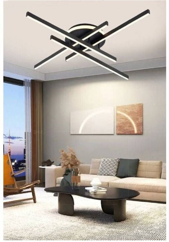 Trade Shop Traesio - Trade Shop - LED-Deckenleuchte 45W schwarz deckenlampe licht 6500K 4000K 3000K PN-21N -