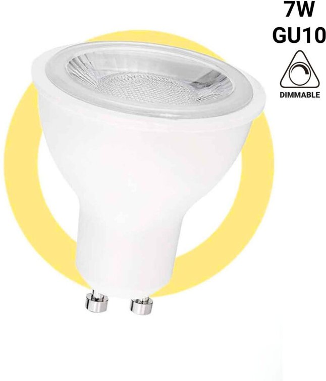 LED-Lampe GU10 - 7W - Dimmbar - Ø50mm - Optik 45º