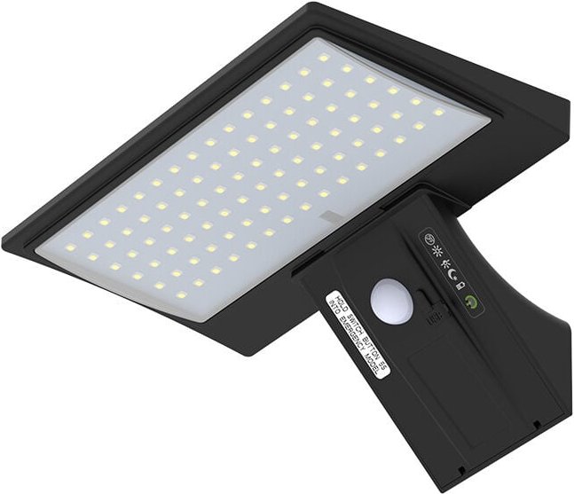 Crediri Whale Tail Solar-Wandleuchte (weißes Licht), 90 LED-Solar-Sicherheitsleuchte mit Bewegungsmelder, 2600 mAh wasse...