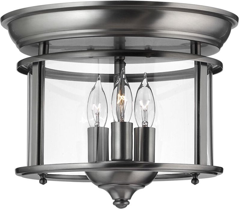 Thumbnail - Elstead - Gentry - 3 Light Flush Mount Deckenleuchte Zinn, E14