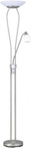 Fabrilamp - Boden de wolf 18+5w 4000k 1800/500lm nickel w/reader & dimmer 178x31,5x31,5 cm