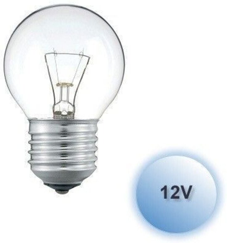 Klare kugelförmige Glühlampe 60 w E27 12 v