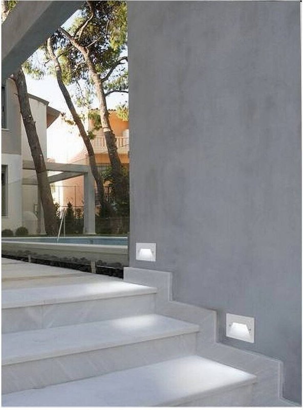 Trade Shop Traesio - Trade Shop - 3W led stufenlicht wandleuchte weiss kalt warm naturlicht IP65 ES49 -