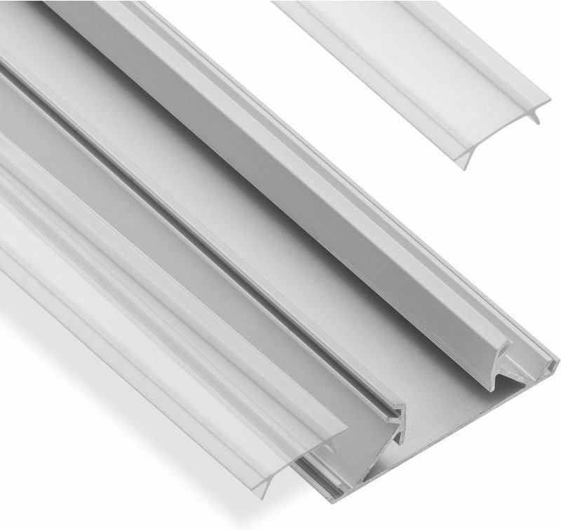 So-tech - led Profil-47A für 16 mm Plattenstärke 2 m mit klarer Abdeckung für zwei led Streifen