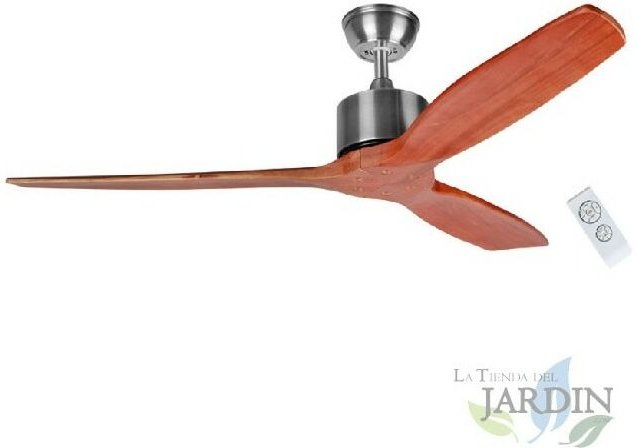 Suinga - Deckenventilator mit Flügeln aus Orbegozo-Naturholz, Fernbedienung, 70 w.