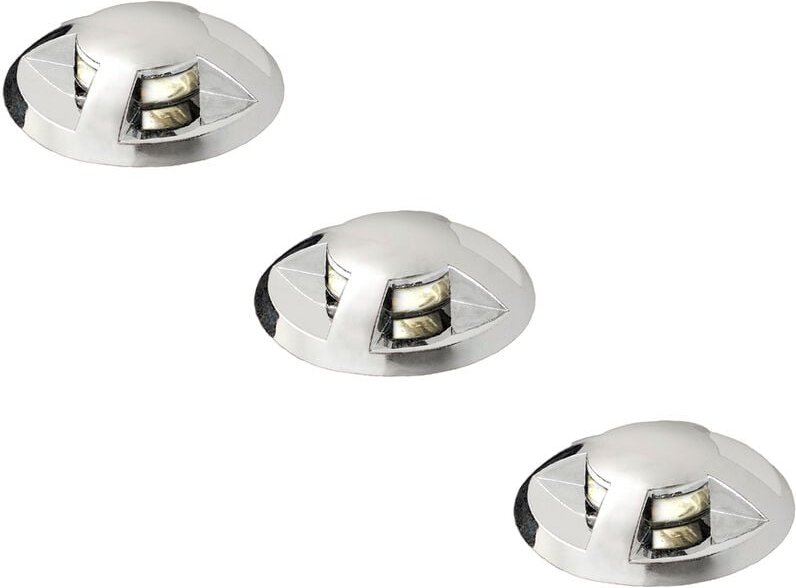 Konstsmide - Erweiterungs 3er set Mini led Bodeneinbauspots verchromt mit Kappe Ø3,5cm IP44