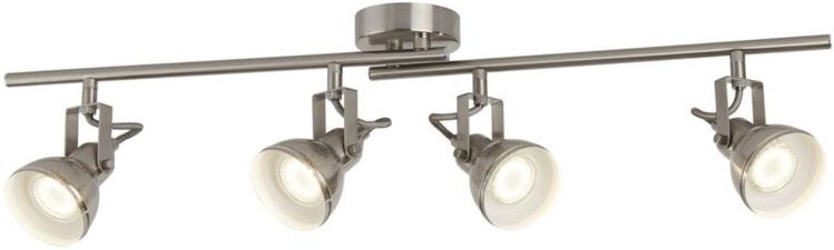 Searchlight - Focus - 4 Lichtverstellbare Scheinwerferleiste Satin Silber, GU10