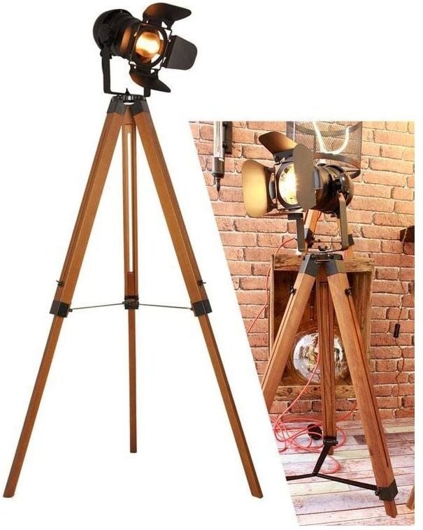 Barcelona Led - Vintage Stehleuchte cinema mit Stativ 139cm