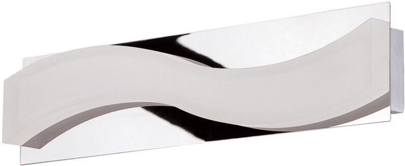 Inspired Mantra Fusion Ola Ola Wandleuchte 5 W LED Small Wave 3000 K IP44, 450 lm, poliertes Chrom/milchiges Acryl, 3 Ja...