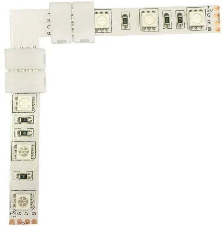 Packung mit 5 RGB 5050 LED-Streifen Schnellverbindern in L-Form/Steckverbindern, rechtwinkliger 4-Pin-Verbinder für 10 m...