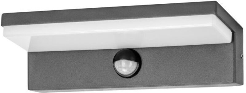 PACHIRA LED 9W, Wandleuchte, Gartenleuchte mit Bewegungsmelder, 500lm, IP54, 4000K, schwarz