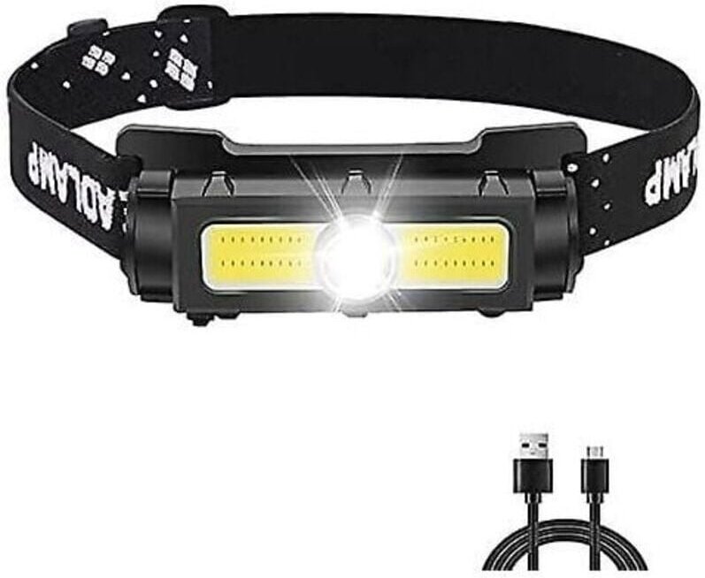 Leistungsstarke 1000-Lumen-Stirnlampe, wiederaufladbare LED-Stirnlampe mit rotem und weißem Licht und abnehmbarem Magnet...