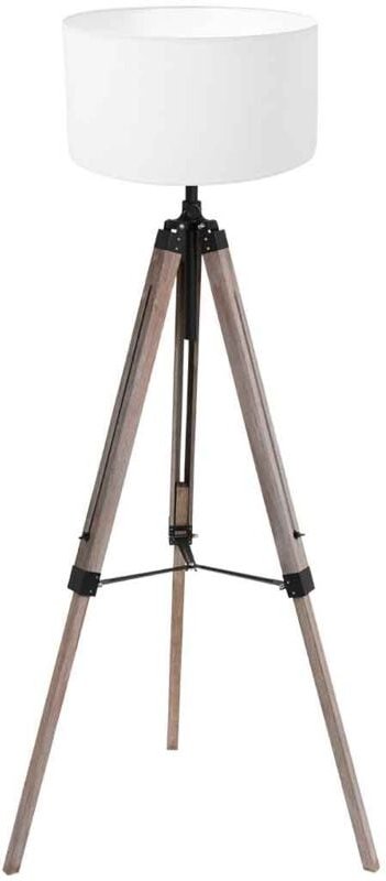 Mexlite - stehlampe - Triek - schwarz - holz leinen - ø 75cm -