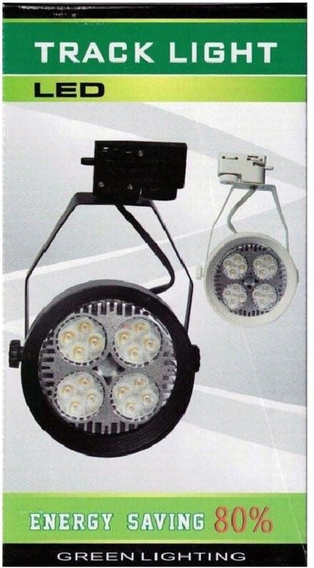 Trade Shop Traesio - Trade Shop - Track Light mit Lampe par 40 Watt wasser E27 mit Lampenhalter - Schwarz