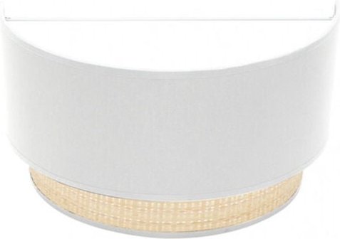 Wandleuchte Modell kandy Lampenschirm of weißer Stoff fabrilamp