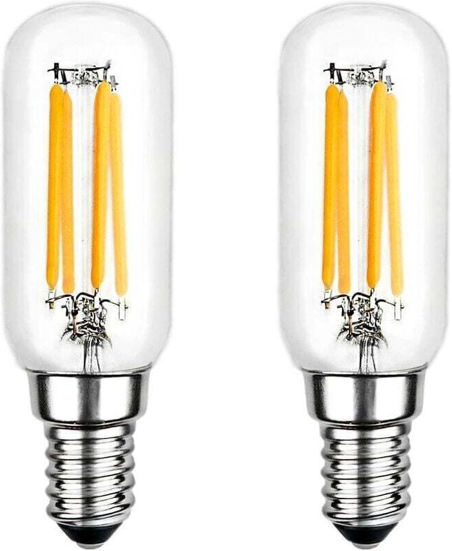 LED-Lampe, T25 E14, 4 W, warmweiß (2700 K), 400 lm, Röhrenglühlampe für Dunstabzugshauben, nicht dimmbar, 2er-Pack