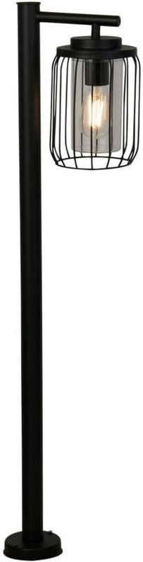 Searchlight Reed 1 Lichtmastleuchte, schwarzes Metall und PC-Schirm