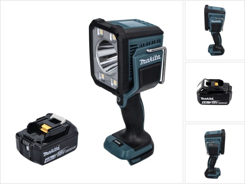 Dml 812 M1 Akku led Handstrahler Taschen Lampe 18 v 1250 lm + 1x Akku 4,0 Ah - ohne Ladegerät - Makita