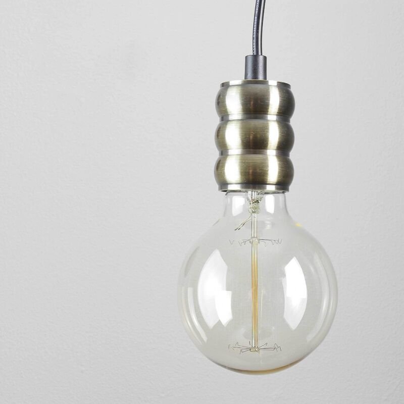 Licht-erlebnisse - Vintage Hängelampe verstellbar in Bronze E27 Küche Esstisch Pendelleuchte