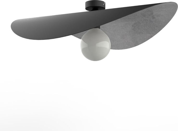 Lumicom - piuma plafoniera nero foglia