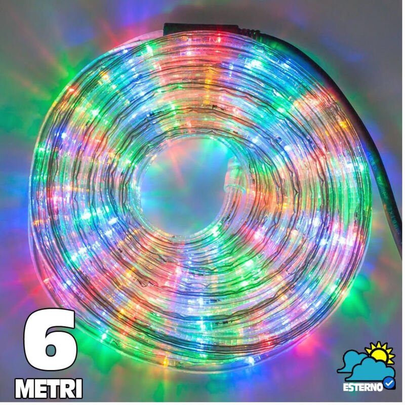 Thumbnail - Trade Shop Traesio - Trade Shop - 108 LED-Außenlichtröhre, 6 Meter, mehrfarbig, mit Steuerung -