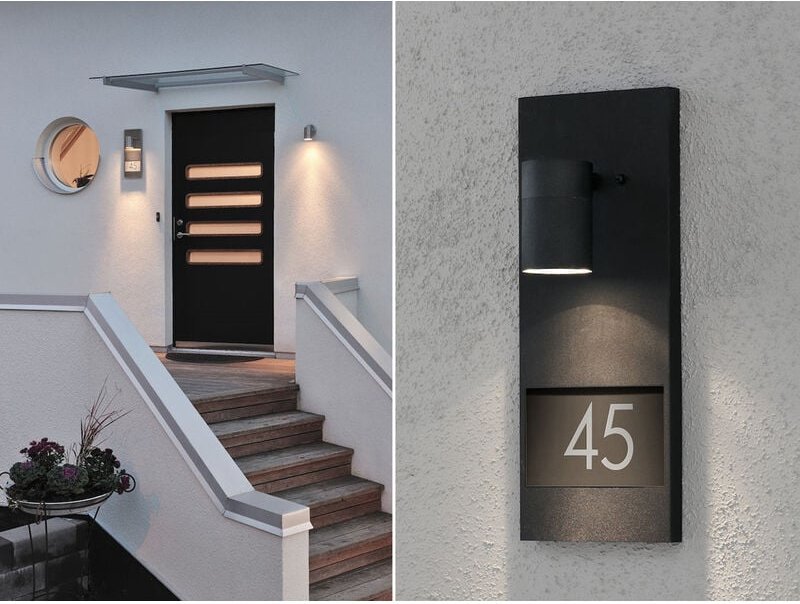 Konstsmide - Große led Außenwandleuchte / Hausnummernleuchte Downlight, Schwarz