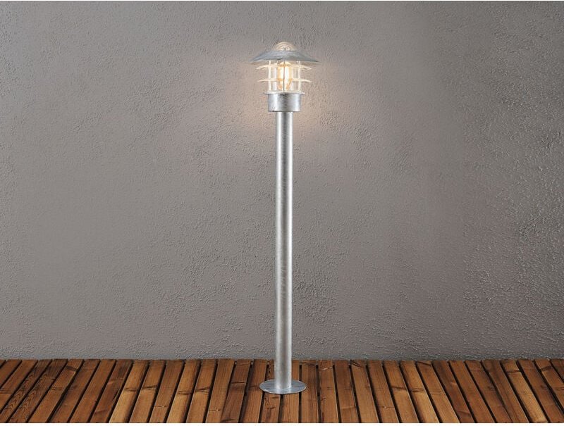 Konstsmide - led Wegeleuchte Außenlaterne aus Stahl Silber, Höhe 98cm