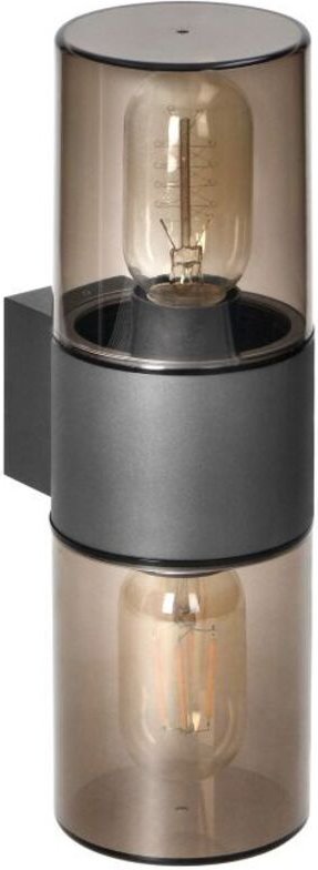 SALVIA Wandleuchte, Gartenleuchte, 2xE27, IP54, grau