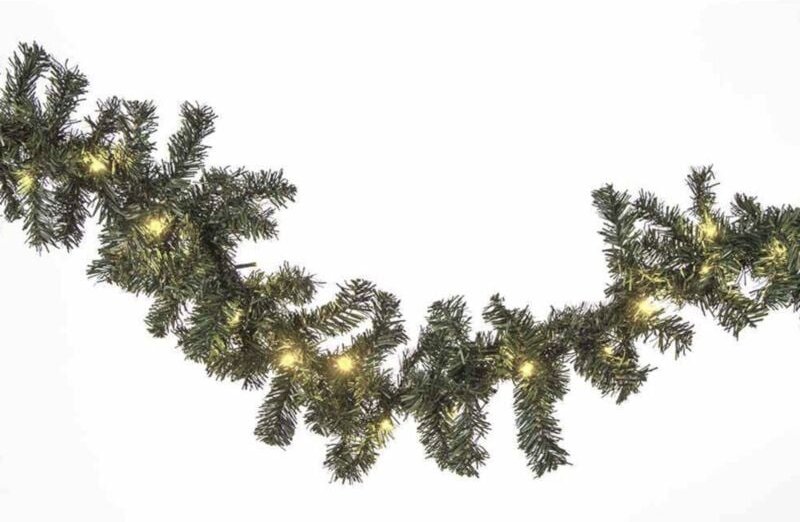 Buri - led Tannengirlande 5m 40 LEDs warmweiß Lichterkette Weihnachtsgirlande Girlande