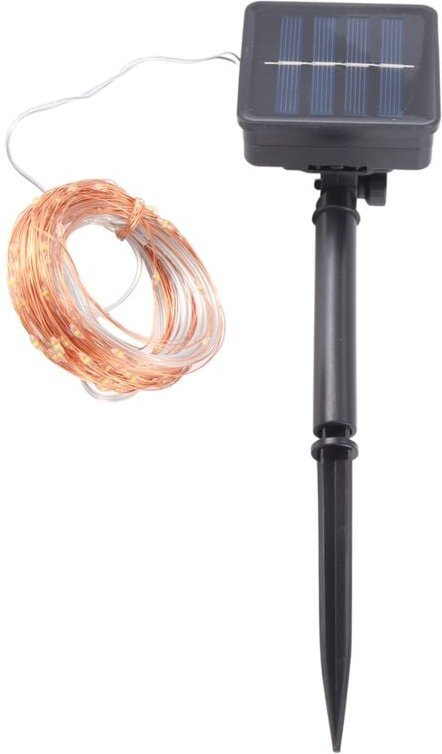 Solar-Lichterkette, 10 m, 100 LEDs, wasserdicht, dekorative Lichterkette für den Außenbereich, für Terrasse, Garten, Tor...