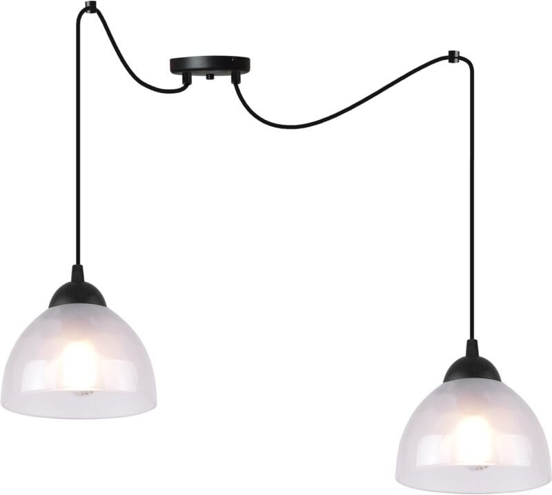 Venice Spider Hängelampe 2 Flache Milchlampen E27