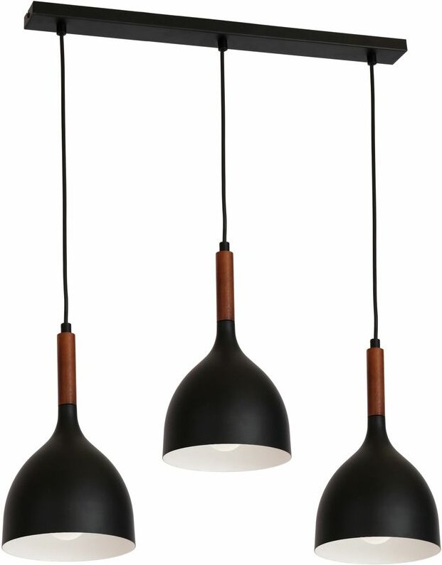 Hängelampe E27 3-flammig Esszimmer Schwarz Metall Hängeleuchte